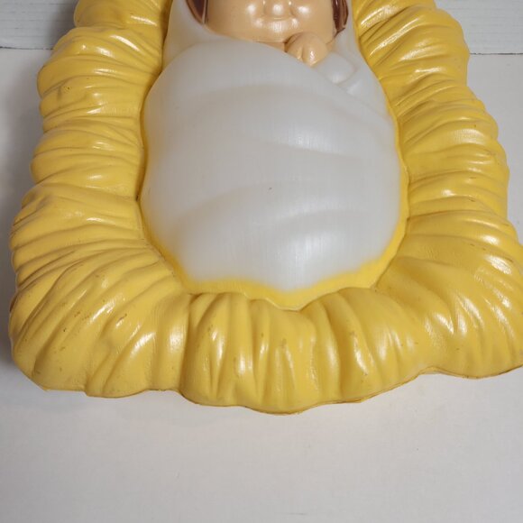 Vintage Baby Jesus Blow Mold Christmas Nativity General Foam Plastics USA Made - Picture 7 of 12